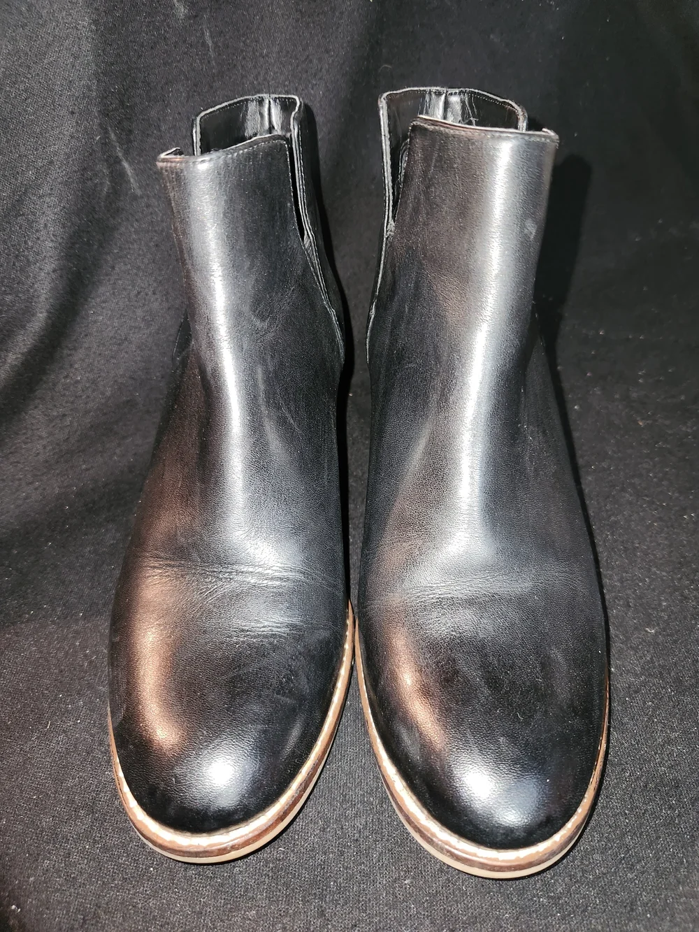 Cole Haan Black Leather Chukka Boots with Tan Welt #425